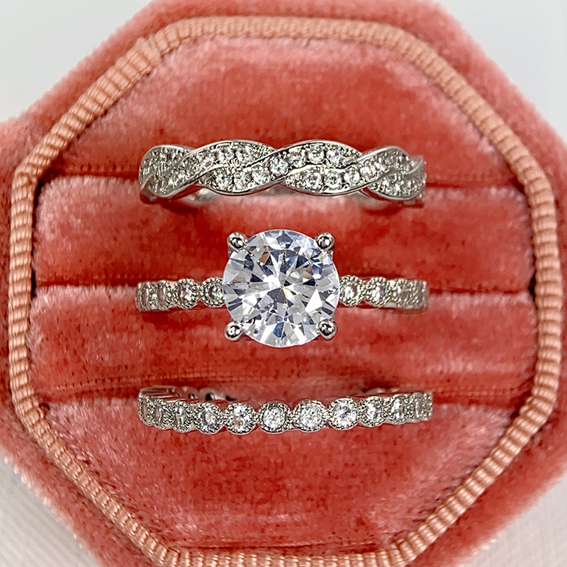 Cao Shipin Sunset Tre anelli Anniversario di matrimonio Set regalo commemorativo di San Valentino_voghion.com