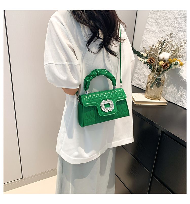 Women's Bags Fashion Diamond Studded Small Square Bag Gemstone Handbag Ladies Bag Foreign Temperament Shoulder Messenger Bag_voghion.com