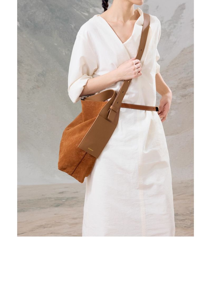 Songmont Mountain Pine Wildleder Tote Unterarmtasche Lazy Commuter Single Shoulder Crossbody_voghion.com
