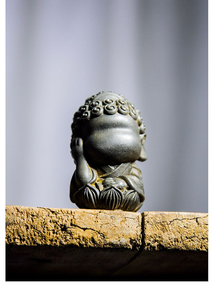 Neu Chinesischen Nationalen Stil Vier Phase Kein Gesicht Buddha Zen Ornament Studie Hause Tee Haustier_voghion.com