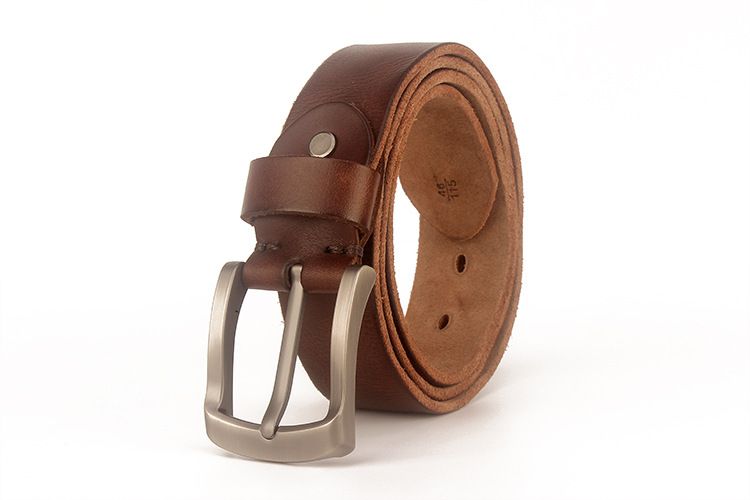 men's Head Layer Cowhide Pin Buckle Washed Handmade Belt Hot Sale_voghion.com