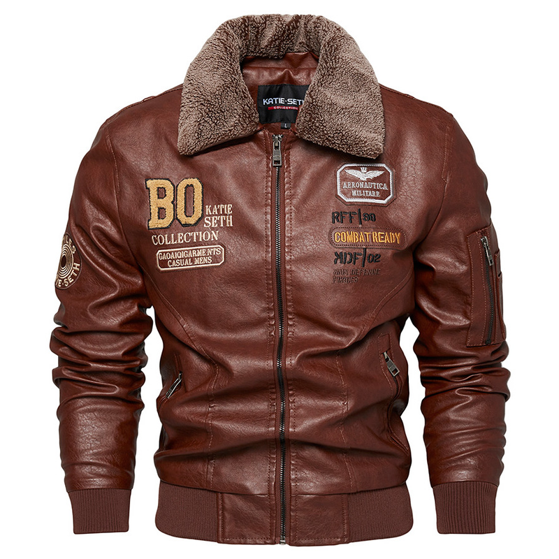 Erkek Giyim erkek deri ceket yeni erkek pu deri ceket motosiklet takım elbise polar deri ceket erkek ceket erkek_voghion.com