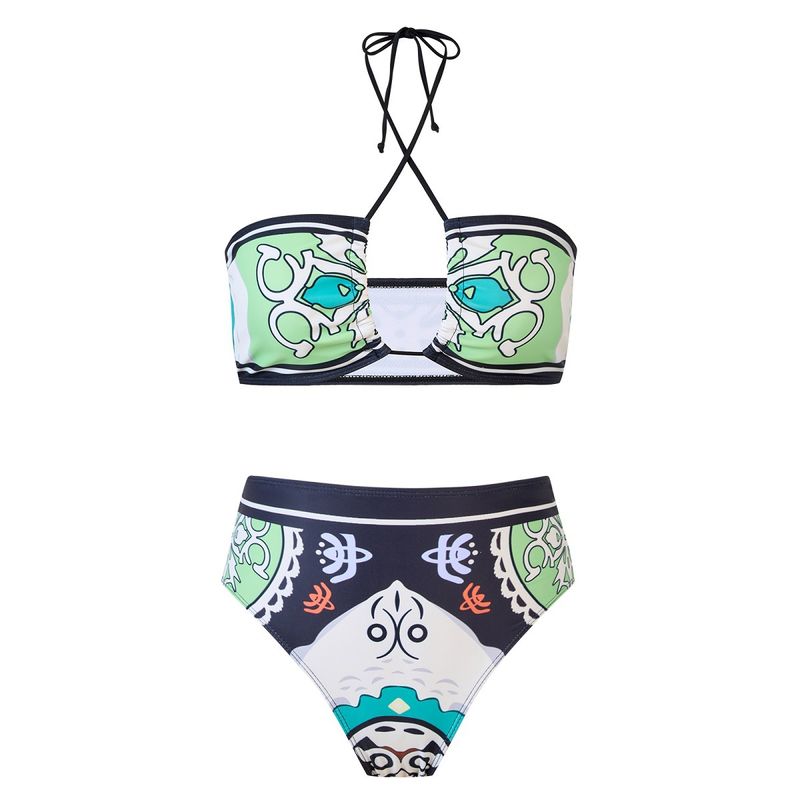 Nouveau maillot de bain deux pièces pour femmes, sexy, taille haute_voghion.com