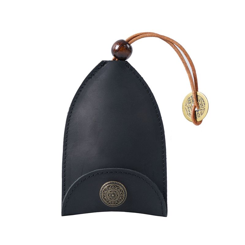Car Case Top Layer Cowhide Crazy Horse Leather Key Card Holder Handmade Pull-out Storage Bag_voghion.com