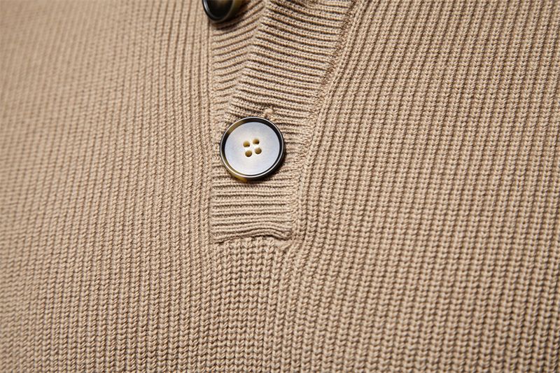 Nieuwe herfst- en wintertrui voor heren in Europese maat, heren met lange mouwen, halve rits, opstaande kraag, effen kleur, casual trendtrui die bij elkaar past_voghion.com