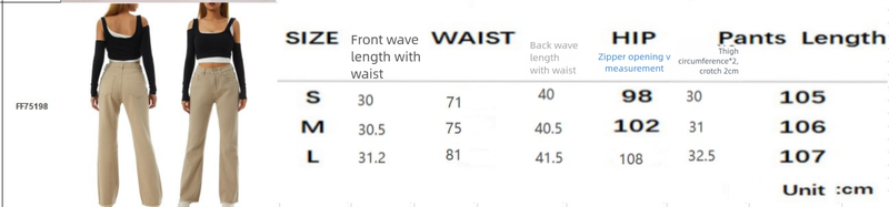 2021 Neue Stil Einfarbige Damenjeans Mit Drapierter Loose Fit Abnehmender Hoher Taille Gerade Beiläufige Lange Hosen Für Frauen_voghion.com