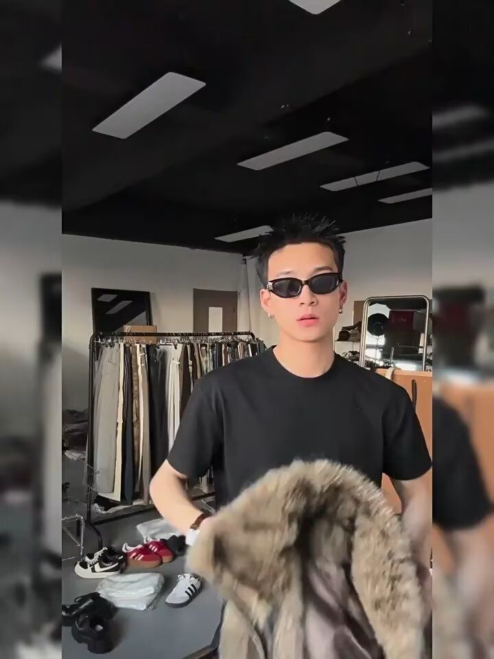 Herbstliche amerikanische Fliegerjacke mit Bergadler-Pelzkragen, gefüttert mit Baumwolle, Winterjacke mit dicker Verarbeitung_voghion.com