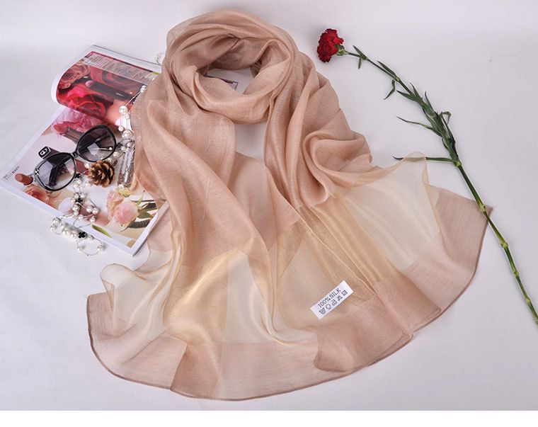 organza protezione solare scialle telo mare sciarpa di seta sciarpa di seta di gelso femminile garza produttore_voghion.com