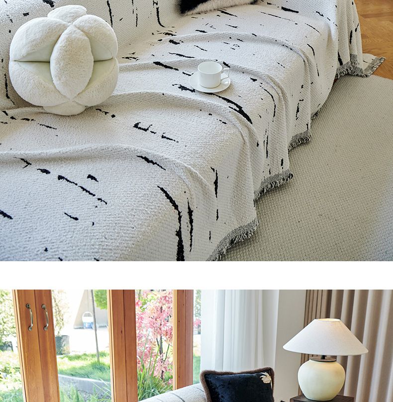 Flauschiger Sofabezug – Ganzjahres-Sofabezug mit vollständiger Abdeckung (katzensicher, rutschfest, weich und langlebig, universelle Passform für Anbau-/Zweisitzer-Sofa, maschinenwaschbar)_voghion.com