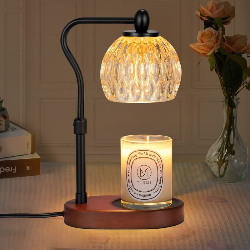Home Furniture New Liftable Wax Melting Lamp Aromatherapy Lamp Glass Aromatherapy Furnace Bedside Lamp Timed Melting Candle Lamp Bedroom Table Lamp_voghion.com