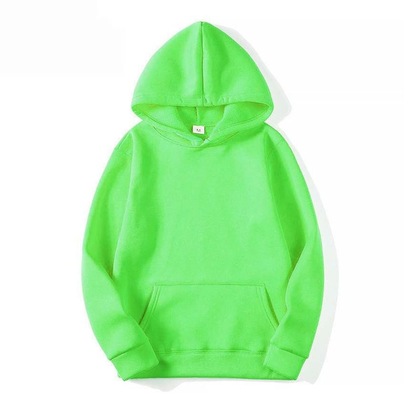 Moda Düz Renk Kapşonlu Erkek ve Kadın Polyester Peluş Günlük Spor Çift Sweatshirt_voghion.com