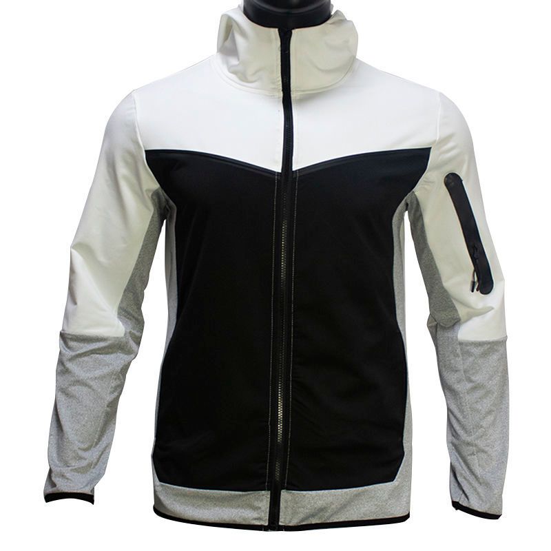Lente en herfst complete set heren sportjas sweatshirt mouwen lange broek contrasterende cardigan capuchon los pak_voghion.com