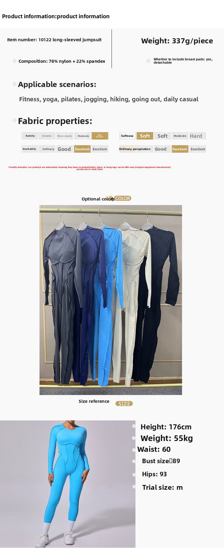 Tongfei New Winter One-Piece Sports Yoga Suit Backless Sleeve Long Pants Bodysuit Tight-Fitting 10122_voghion.com