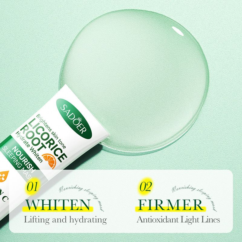 Alla engelska SADOER Lakrits VC Whitening Nourishing Sleep Fuktgivande ansiktsmask_voghion.com