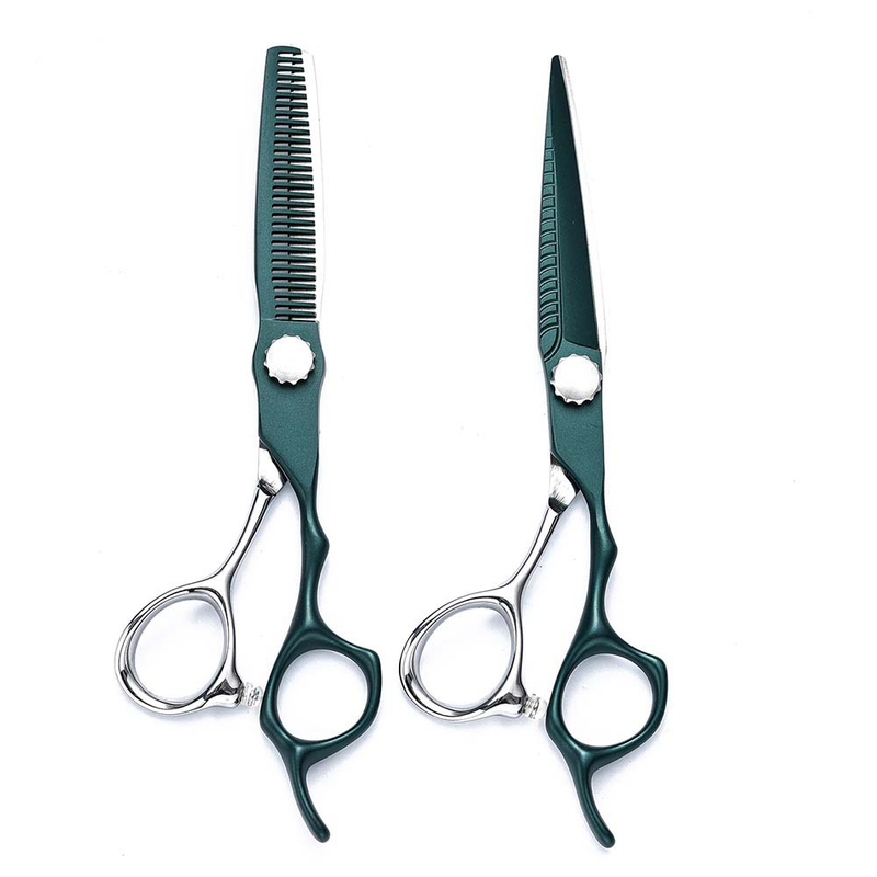 CNC salão de 6 polegadas, cabeleireiro profissional, cortadores de dentes planos, conjunto de tesouras de desbaste, cortadores de cabelo_voghion.com