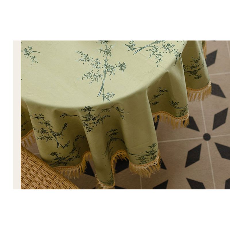Tovaglia con nappe, tavolino da caffè, tovaglia rotonda, copritavolo rettangolare_voghion.com