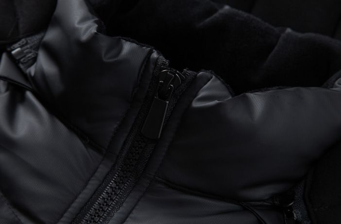 Men's Clothing Men's Warm Jacket With Fleece Lining, Coated Cotton, US Round Logo Arm Patch Jacket_voghion.com