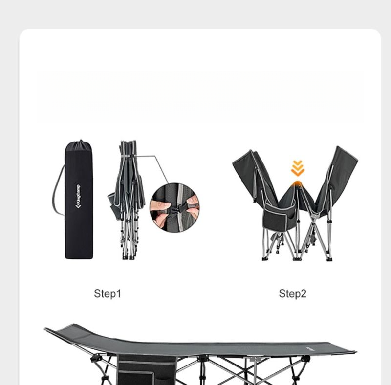 KingCamp Camping Portable Ultra-light Recliner Companion Single Office Nap Outdoor Folding Bed_voghion.com