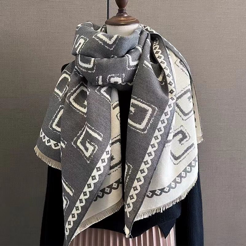 New Fashion Anti Cashmere Scarf for Women Confirmed Warm Temperament Student Couple Style Shawl Wrapped Over Winter_voghion.com