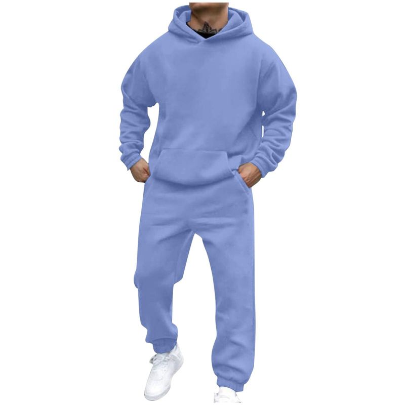 "Men's & Women's Fleece Hoodie And Jogger Set - Soft Pullover Sweatshirt With Comfortable Lounge Pants, Casual Streetwear Outfit For Fall_voghion.com