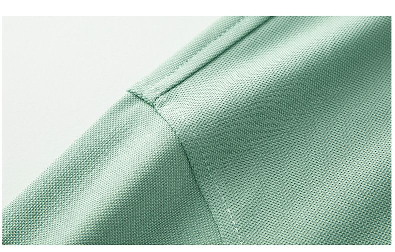 Herrkläder Sommar Herr Kortärmad pikétröja Business Casual Jacquard Lapel T-shirt Ice Silke Andas Casual All Match pikétröja_voghion.com