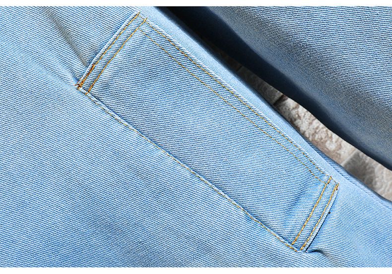 Langer, knielanger Denim-Trenchcoat für Herren, schmale Passform, Freizeitjacke für den Frühling (Schwarz/Blau) – M-5XL_voghion.com