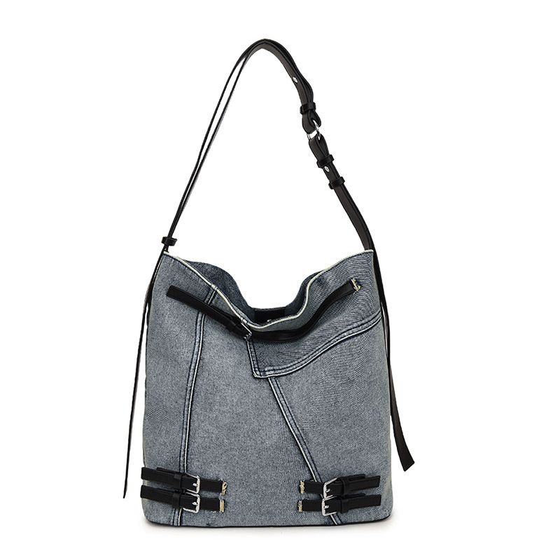 Borsa a tracolla in tela da donna, alla moda e alla moda, nuova borsa in denim in stile coreano, grande capacità, per studenti, per la classe_voghion.com