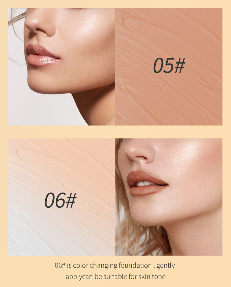 Hellokiss Concealer Feuchtigkeitsspendende und natürlich aufhellende Weizen-Antik-Kupfer-Farbe wärmende flüssige Grundierung_voghion.com