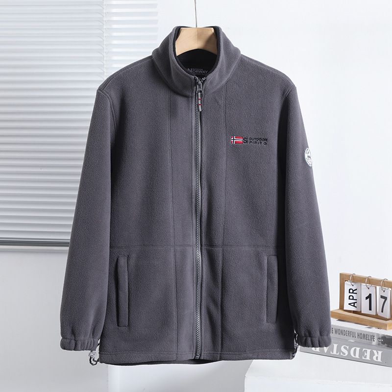 Felpa spessa foderata in pile resistente al freddo, giacca calda con collo alto da uomo, autunno inverno, termica_voghion.com