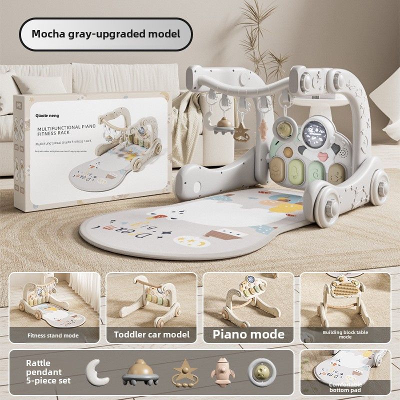 Qiao Le Bear Baby Pedal Piano Fitness Rack Walker 3 luni 6 Puzzle Educație timpurie Nou-născut Toddler Baby Toys_voghion.com