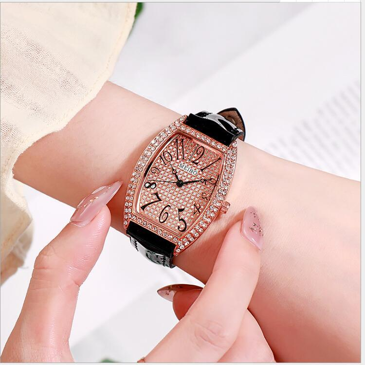 Hot selling fijne lederen band stijl modieus en elegant dameshorloge_voghion.com