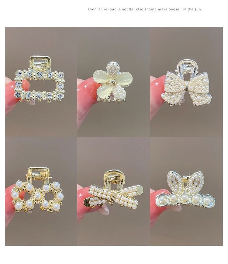 Spinka do włosów z perełką unisex, damska, Premium, mała, z tyłu głowy, do połowy włosów, spinka do włosów z rekinem_voghion.com