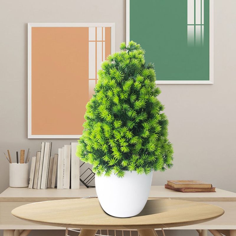 Simulazione albero di Natale bonsai plastica pianta verde fiore pianta in vaso piccola decorazione per la casa ornamenti da tavolo_voghion.com