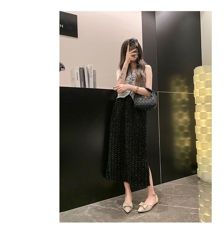 Elegante Ballerinas mit Schleife und spitzer Spitze für Damen – Glitzernde Strass-Ballerinas, Prinzessinnen-Pumps mit niedrigem Absatz, bequeme Slip-On-Abendschuhe_voghion.com