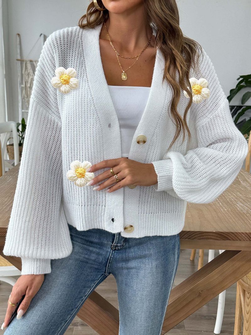 GraceChic GraceChic GraceChic Grenzüberschreitende Kleidung im europäischen und amerikanischen Stil Herbst Winter Handgehäkelter Patchwork-Strickpullover für Damen Kurz_voghion.com