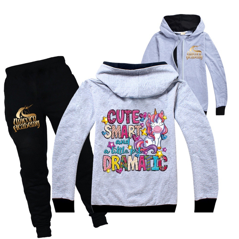 Academy Unicorn Cappotto primaverile e autunnale Cardigan per bambini con cerniera Set 3011_voghion.com