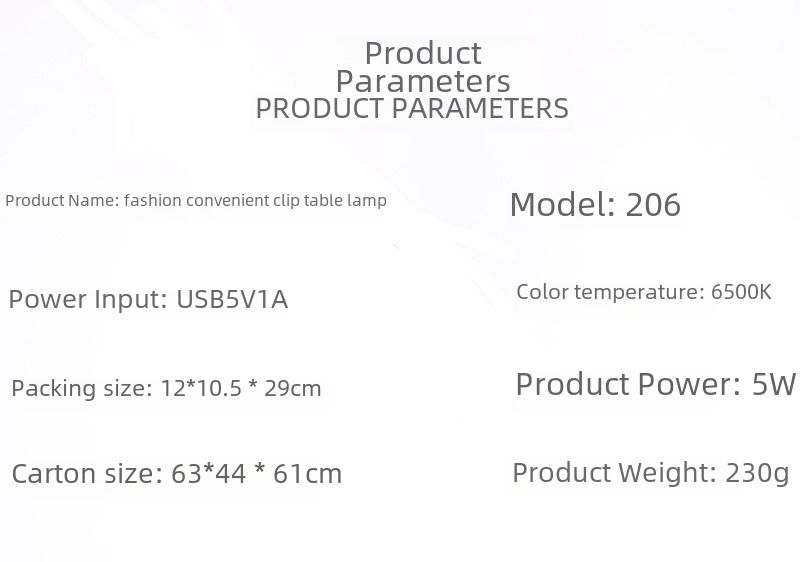 206 nya led klämma bordslampa sängbordslampa skrivbord elev lärande ögonskydd bordslampa sovrumsbordslampa_voghion.com