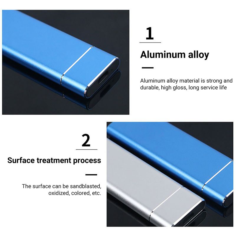 Behuizing harde schijf Hoge snelheid Brede compatibiliteit Aluminiumlegering USB3.1 Type-C Mobiele externe HDD-behuizing voor pc_voghion.com