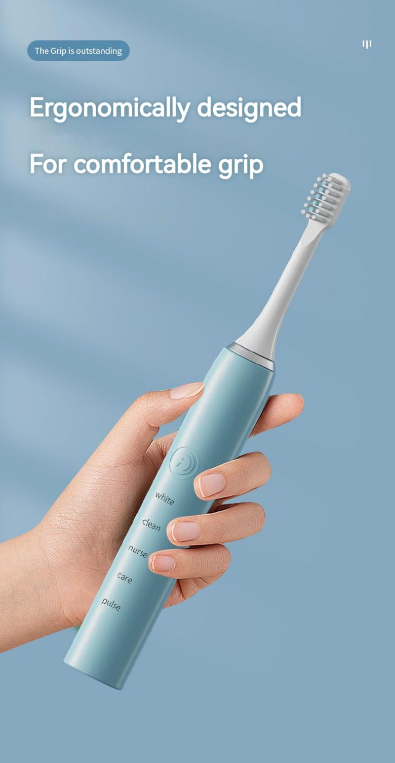 Sonic Head električna zobna ščetka za odrasle, model USB, polnilna čistilka, vodoodporna, beljenje, čiščenje zob, ščetka za zobe_voghion.com