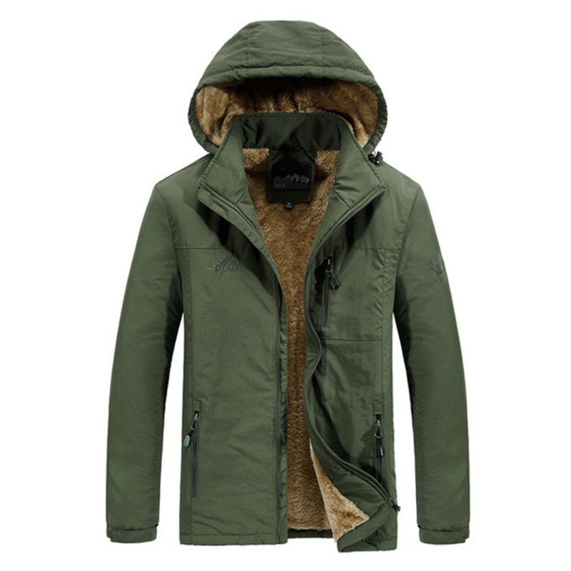 Trench con cappuccio da uomo 2023, lunghezza media, autunno inverno, nuovo, giacca da trekking, foderata in pile, cappotto caldo ad asciugatura rapida_voghion.com