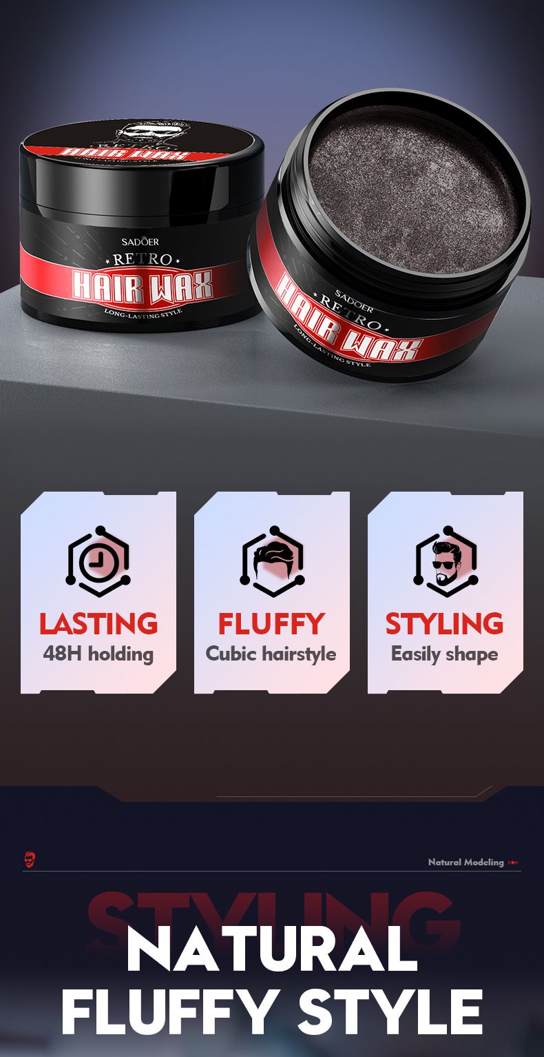 Full English Men's Wax SADOER Starker Halt Styling Natürlicher Volumengebender Haarton_voghion.com