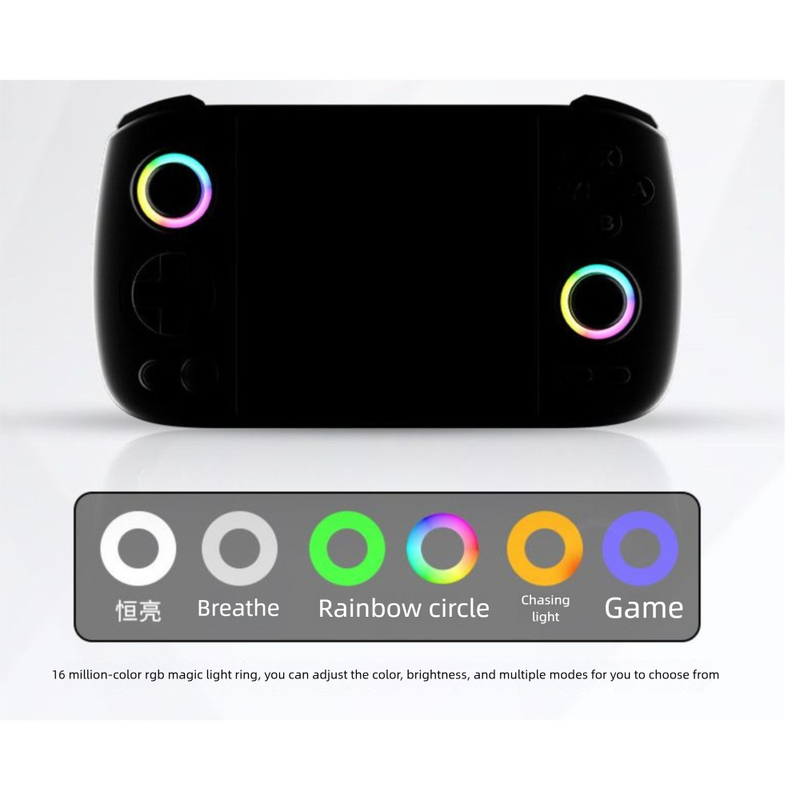 RG Cube Android 13 Connected To TV Square Screen Handheld Game Console 2024 Model With Controller And Ambient Light_voghion.com