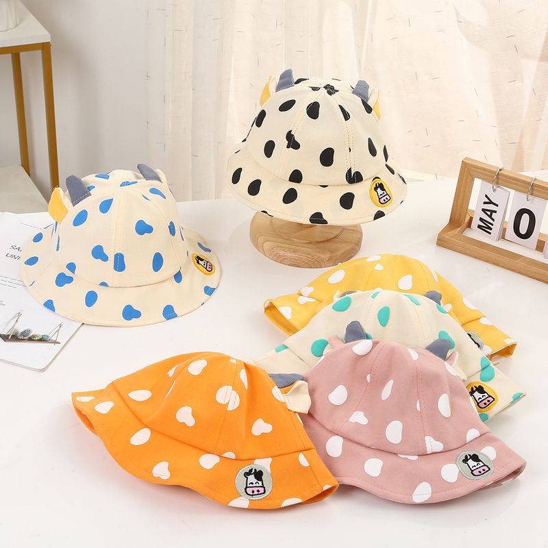Baby Frühling/Sommer dünner Fischerhut im süßen Polka Dot-Reisehut, Unisex-Sonnenhut für Jungen und Mädchen_voghion.com