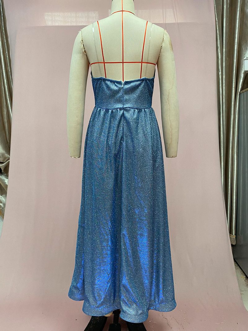 Frauen Kleidung Elegante lange ballkleid frühling neue stil rohr top pailletten abendkleid bankett temperament dünnes kleid weibliche_voghion.com