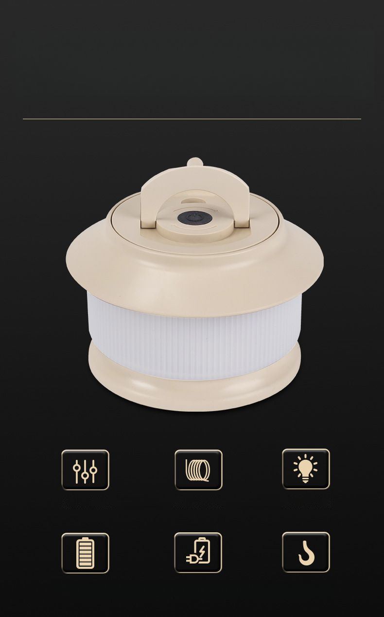 Nuovo metro a nastro da campeggio transfrontaliero, luci a LED ricaricabili per tende da esterno, luci colorate a stringa con contenitore_voghion.com