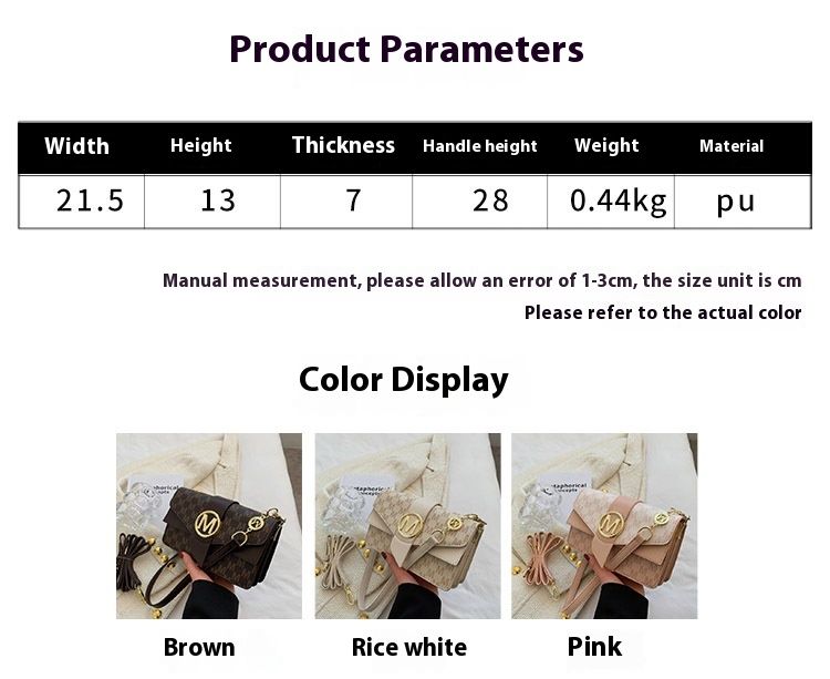 Letní novinka 2024 Trendy Malý čtverec Jedinečné a personalizované tištěné dopisy, Módní dámská taška, Jedno rameno_voghion.com