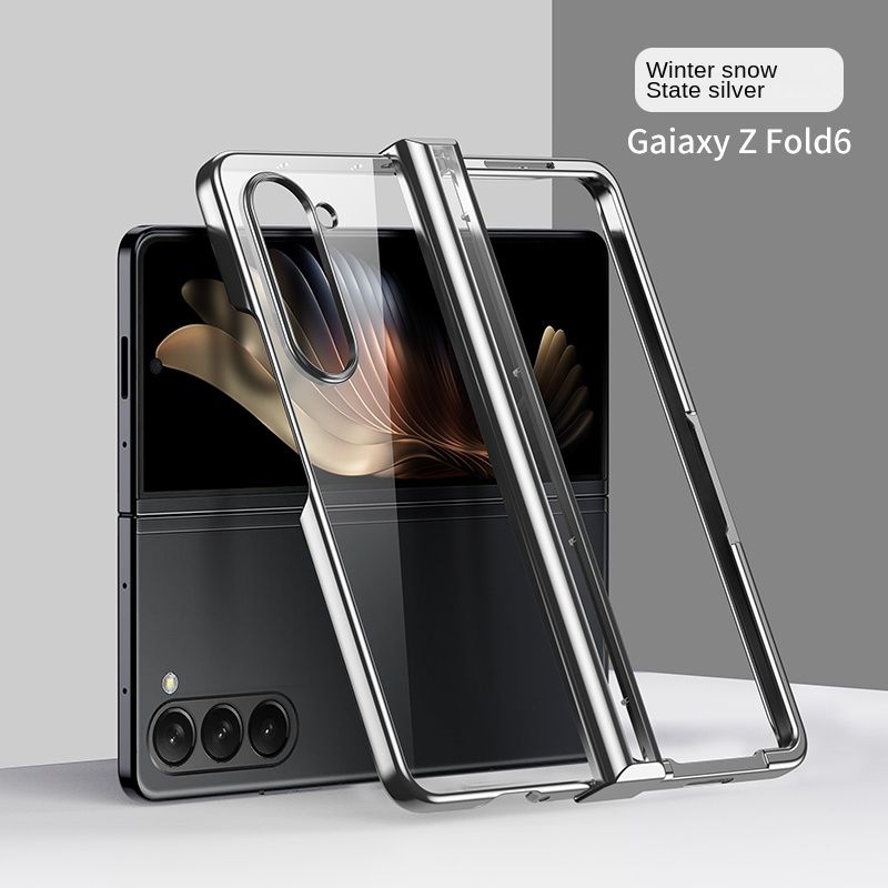 Custodia trasparente elettrolitica per telefono Samsung Galaxy Z Fold 6 5 4 3 Fold6 Fold5 Fold4 Fold3 Cerniera protettiva_voghion.com