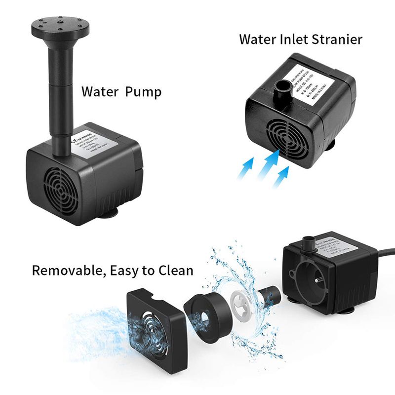 Kit pompa acqua fontana solare Fontana ad energia solare con picchetto per bagno per uccelli all'aperto, laghetto, piscina, giardino, acquario, cortile_voghion.com