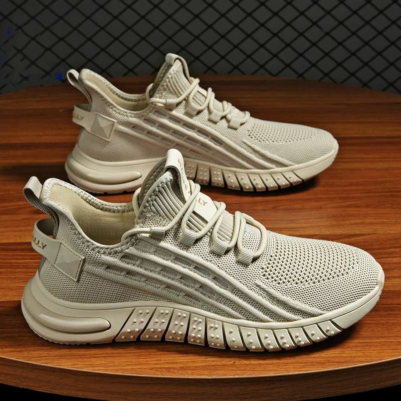 Scarpe da uomo in cocco, scarpe in rete, scarpe sportive versatili in tessuto Fly, scarpe da corsa casual da uomo_voghion.com