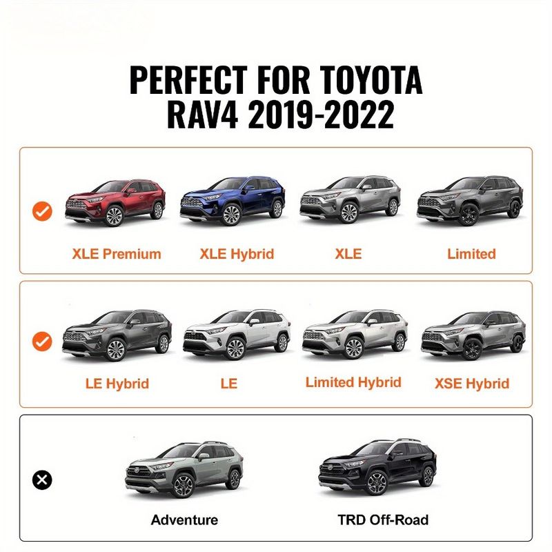 Adven Locking For Lb RAV4 Car Cross Cargo Top Bag Load Roof Capacity Aluminum Compatible Toyota Bars 20192023 Excludes Rack 260_voghion.com